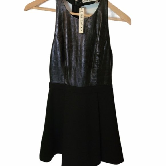 NEW WITH TAGS Alice + Olivia  Black Dress size 2 - Picture 1 of 5